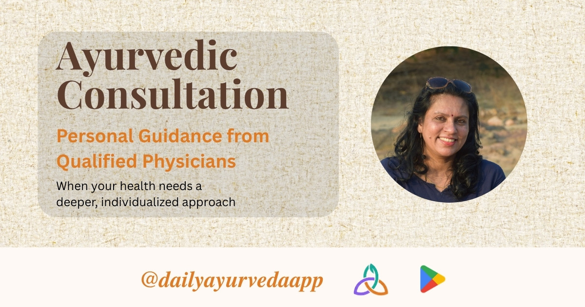 Online Ayurvedic consultation — Daily Ayurveda