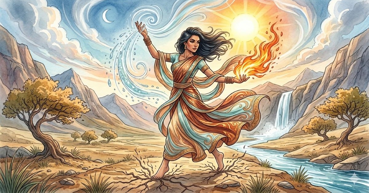 Vata-Pitta Prakriti — Air + Space Dominant, Fire + Water Influence